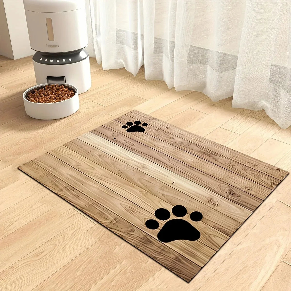 tapis cuisine moderne gris antidérapant absorbant eau facile nettoyage assiettes bols
