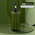 distributeur savon liquide vert foncé 250ml 450ml 650ml moderne minimaliste Pompe pression PETG transparent