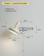 lampe murale articulée chrome plissée éclairage quotidien moderne interrupteur cordonversible