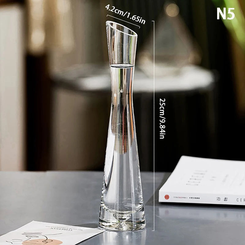 vase verre transparent moderne minimaliste décoration intérieure table chambre mariage