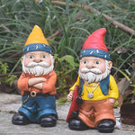 statues lutins texturées résine orange bleu vert marron blanc classique jardinageintérieurextérieur