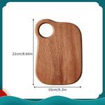 planche découper bois naturelle rustique poignées circulaires fourchette cuillère tartine pain
