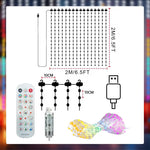 rideau lumineux led multicolore waterproof synchronisation musicale diy moderne