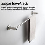 porte serviettes mural nickel lisse moderne perforations 50cm 60cm double single