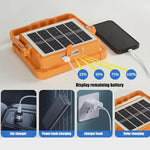 lampe solaire pliable orange moderne clips usb chargeurs complète