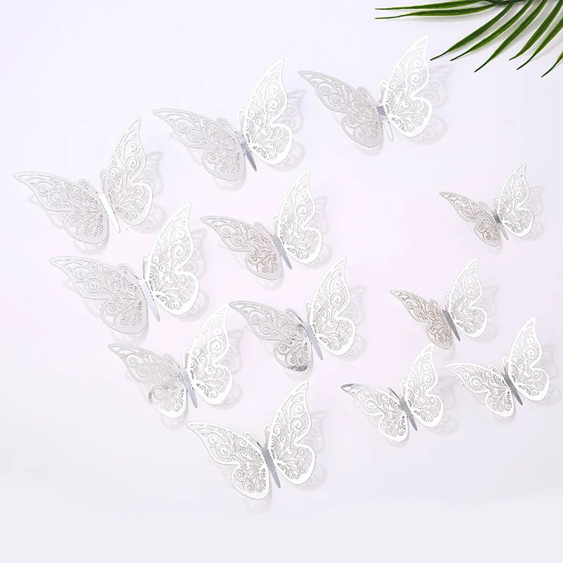 papillons décoratifs multicolores ornements floraux adhésifs diy gâteaux cupcakes boîtes cadeaux chambre coucher