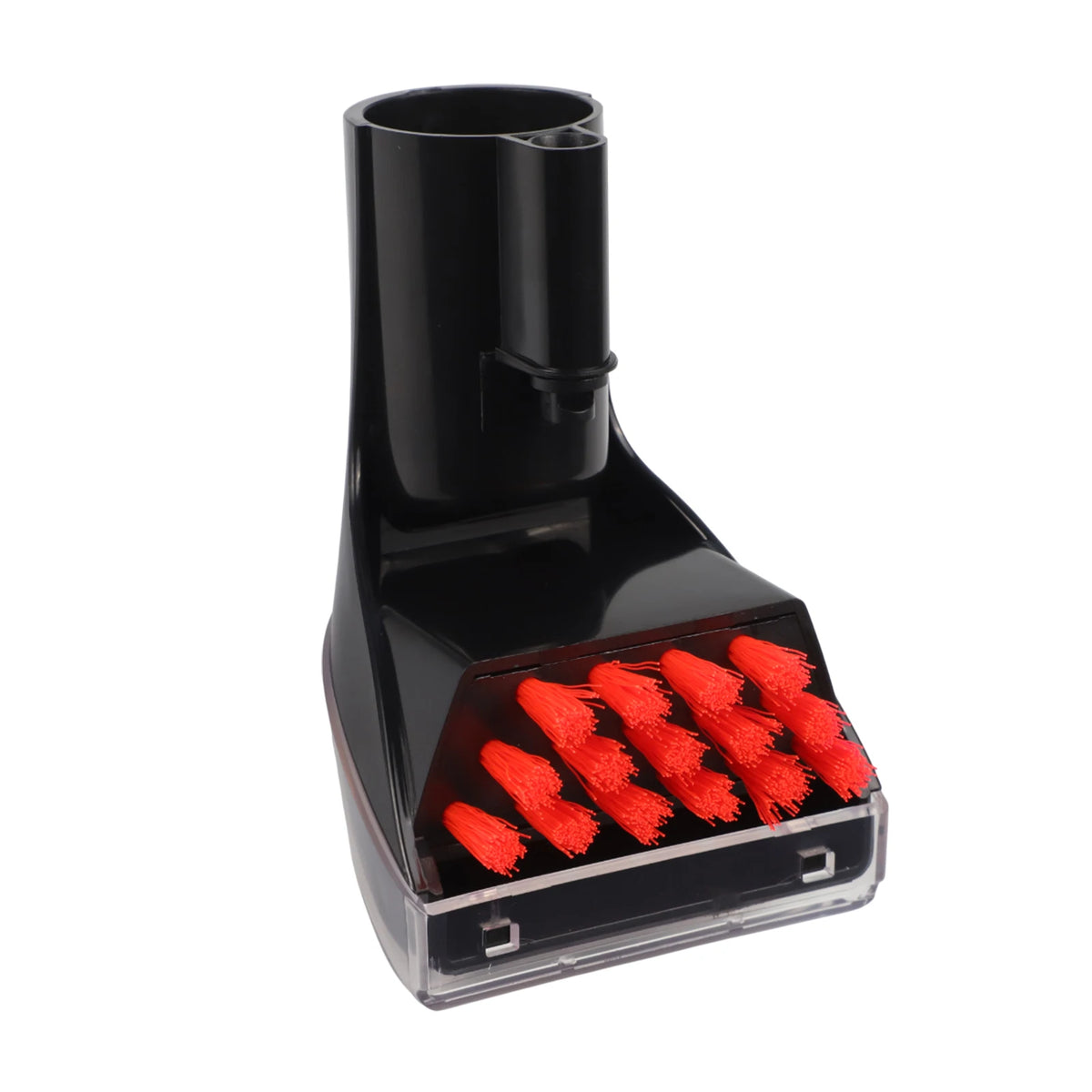 brosse aspirateur noire rouge bristles plastique transparent moderne utilitaire nettoyage tapis meubles fonctionnelle