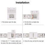 connecteurs led rgb ws2812 blanc clips pragmatique 2pin 3pin 4pin 5pin 6pin(rgbw)