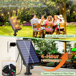 guirlande lumineuse solaire extérieure 15m 25 ampoules led jaunes télécommande