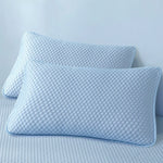 housse coussin polyester géométrique moderne vert blanc bleu gris antiacariens lit maison