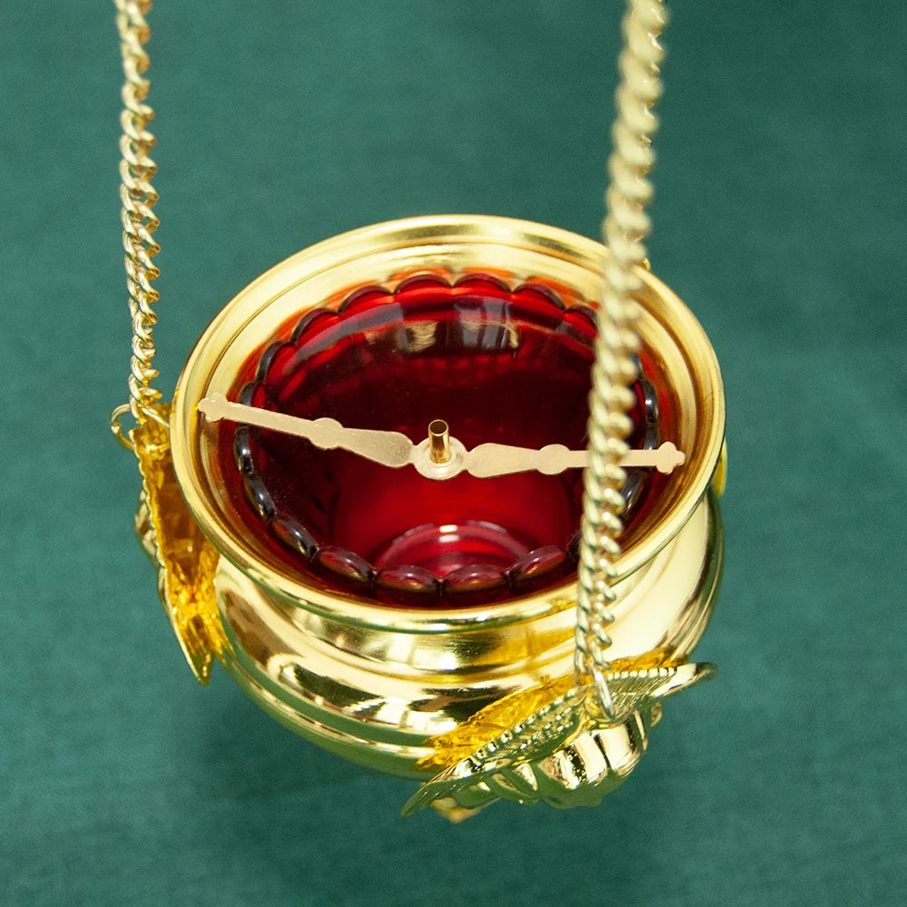 bougeoir religieux or motif angeliques croix suspension decoration intérieure orthodoxe éléments liturgiques