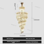 lustre suspendu cristal doré brillantes classique élégant haute luminosité encastrée
