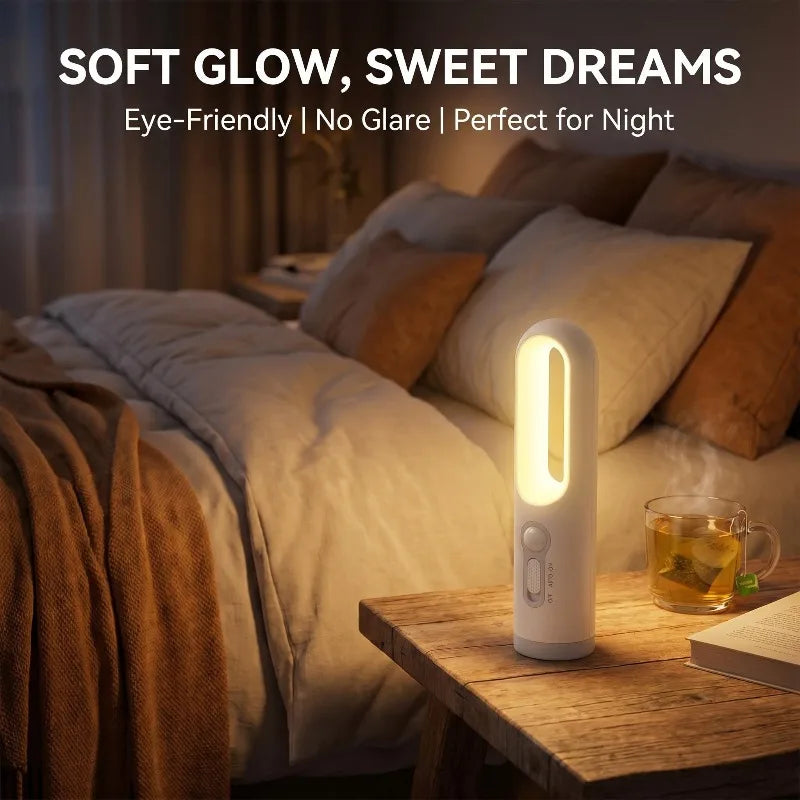 veilleuse led rechargeable blanc moderne compact détecteur mouvement urgence chambre salle bain couloir lactation