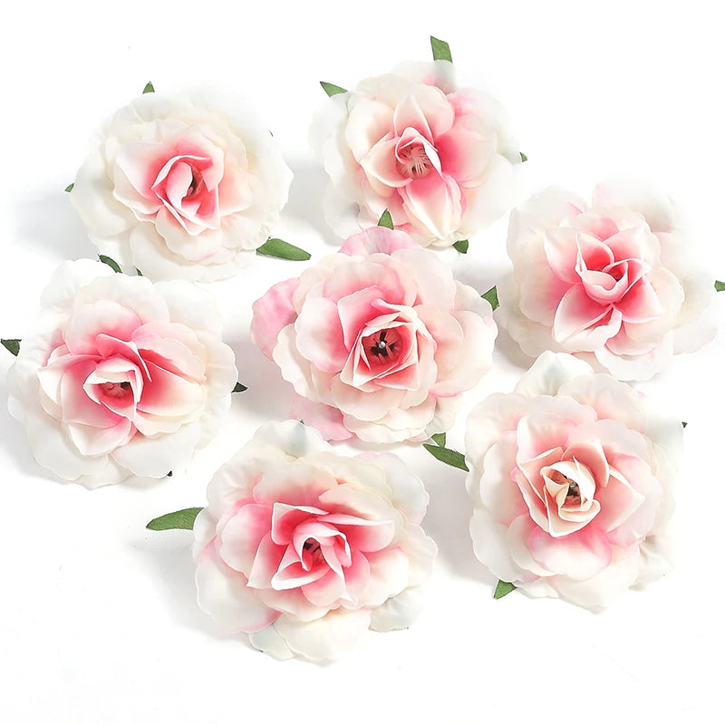 fleurs artificielles roses naturelles décoration maison anniversaire mariage intérieur blanc rose