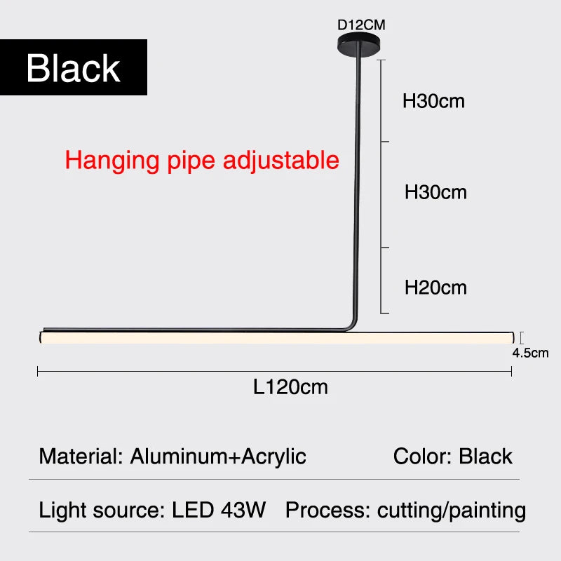 lampe suspendue moderne lampe blanche noir doré brillante chambre salon étude adjustable