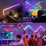 Installation de barre LED intelligente dans un salon moderne