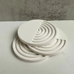 plateau decoratif silicone motif floral moderne coaster exposant bijoux transparent blanc