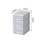 rangement tiroirs multi niveaux couvercle coulissant moderne gris clair blanc matériau métal organisateur