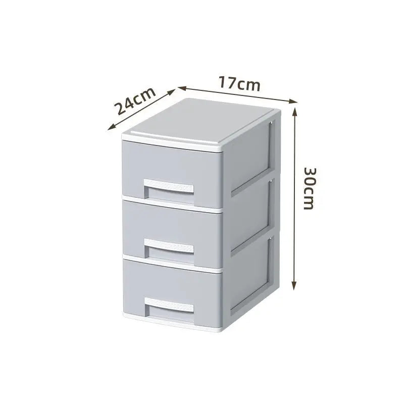 rangement tiroirs multi niveaux couvercle coulissant moderne gris clair blanc matériau métal organisateur