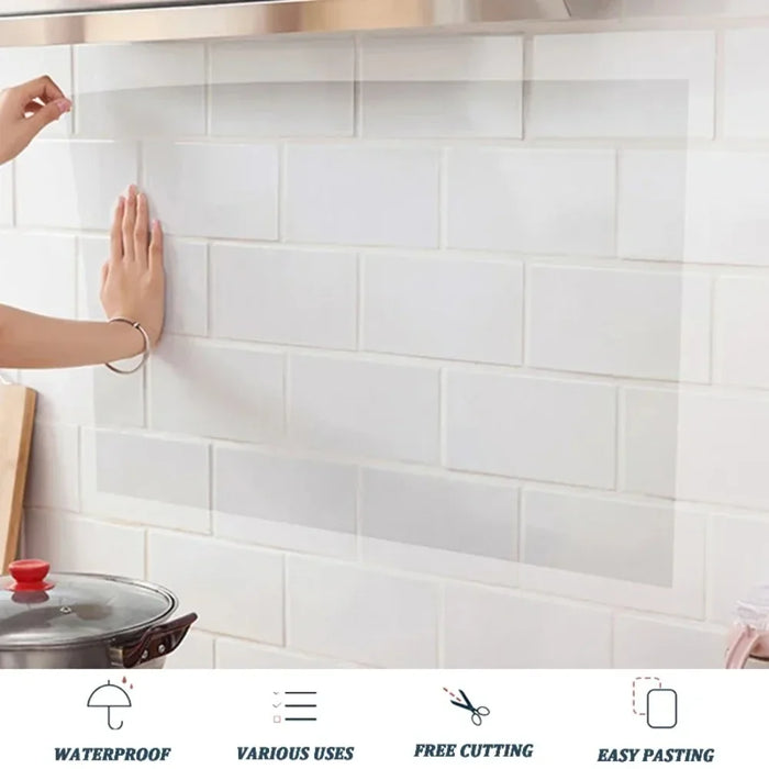 Autocollant mural transparent résistant à l'huile pour cuisine