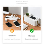 Boîte de gestion fils bleu pour bureau organisé