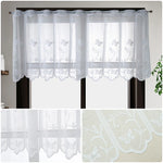 rideau blanc brodé papillons transparent bordure dentelée salon lin japonaisextérieur