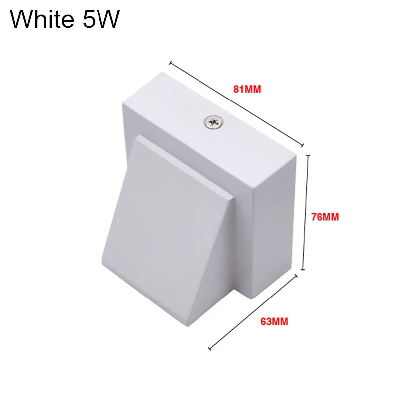applique murale led moderne ip65 noir gris blanc contemporaine fixations vis lumière maison