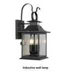 lampe murale noire transparente classique éclairage automatique moderneintérieurextérieur
