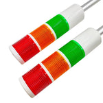 ampoule led rouge orange vert indicateur signal moderne rayures horizontales fixation
