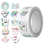 stickers autocollants dents mignonnes expressions cartoonesques accessoires blanc bleu vert rose jaune 500 feuilles