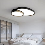 plafonnier led moderne noir blanc doré simple éclairage intérieur chambre salon télécommande lumière froide