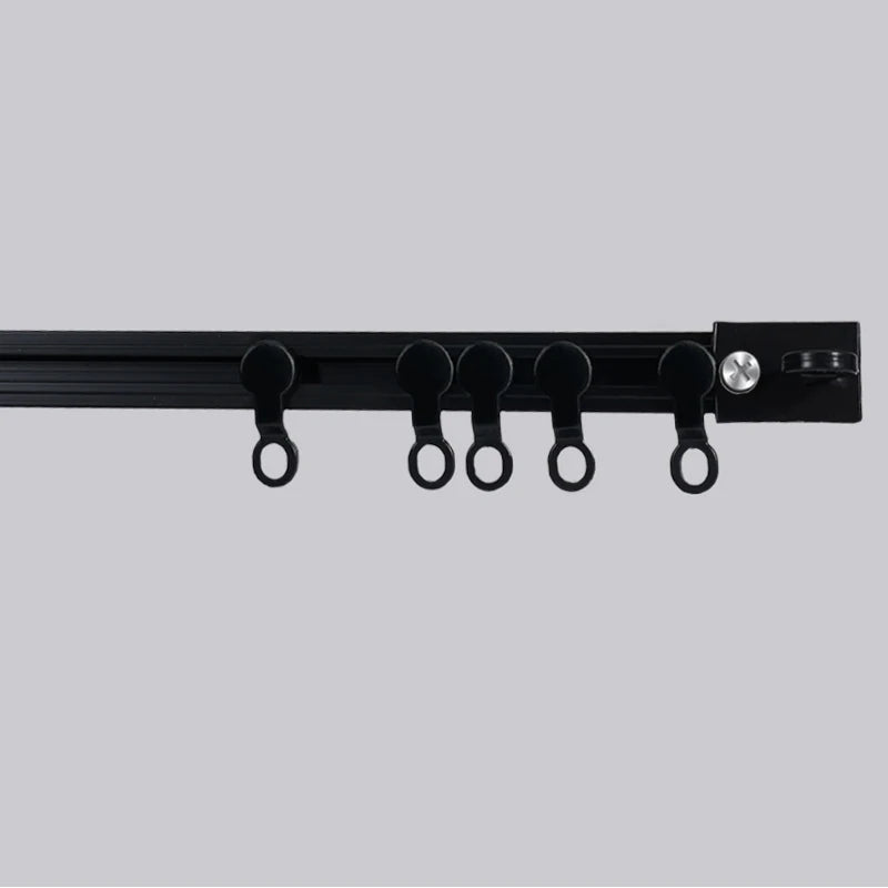 rail rideau auto adhésif noir mur chambre placard camping car moderne