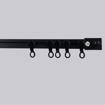 rail rideau auto adhésif noir mur chambre placard camping car moderne