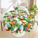 nappe table fête tropicale fleurs feuilles modernes couleurs vives opaque enfants anniversaire