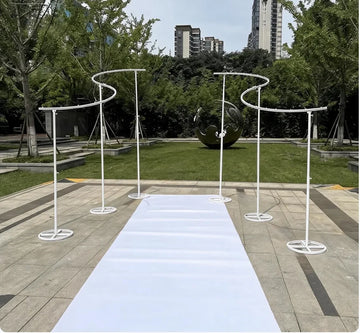 rideaux scène modernes tringles métal beige blanc uni opaques événements mariage