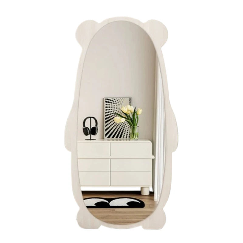 miroir mural moderne panda bois finition noir brun chambre coucher