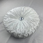 coussin rond velours plissé couleurs élégantes oreiller doux moderne violet vert olive doré