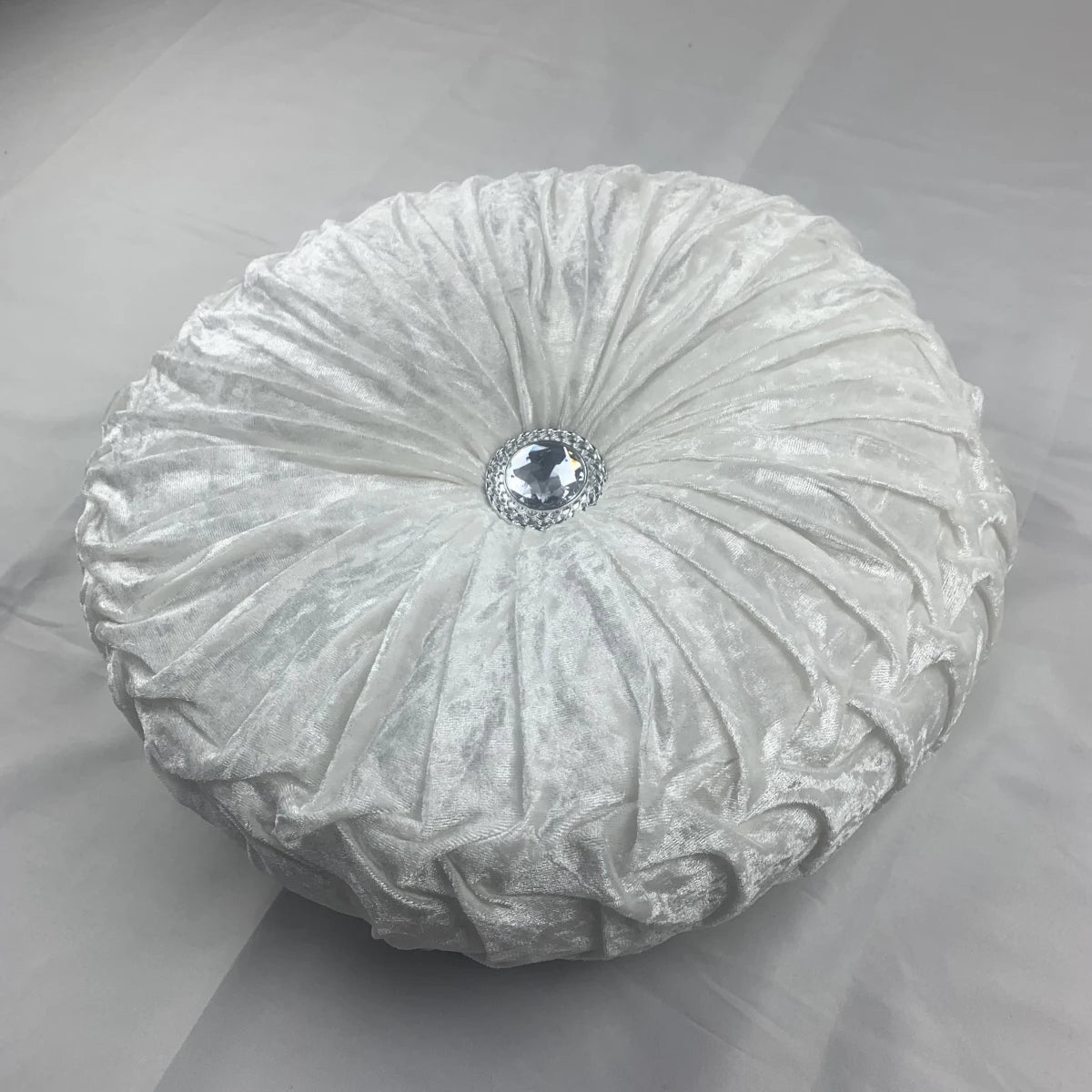 coussin rond velours plissé couleurs élégantes oreiller doux moderne violet vert olive doré