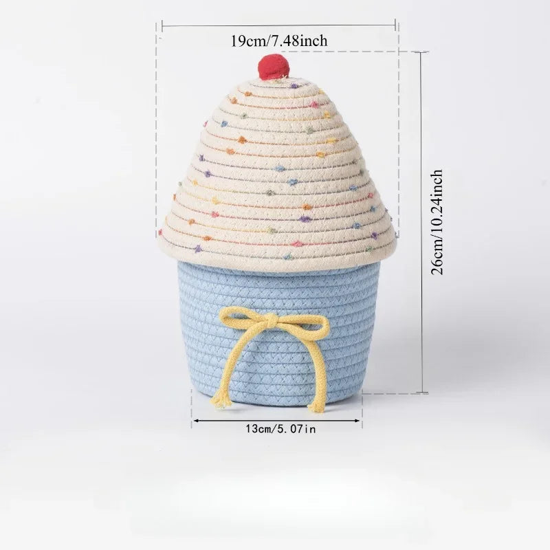 panier crocheté multifonction bleu rouge rose vert bébé chambre enfantDecorationStorageOrganizer