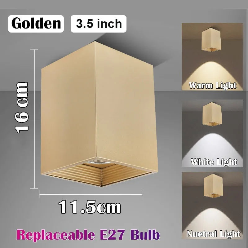 ampoule led spot lumineux blanc noir doré moderne fixée vis e27