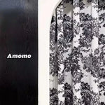 rideau toile jouy floral blanc noir élégant classique fenêtre