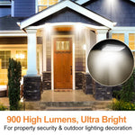 lampe solaire moderne blanc ip65 led rechargeable pIR sensor interrupteur adhésifextérieur