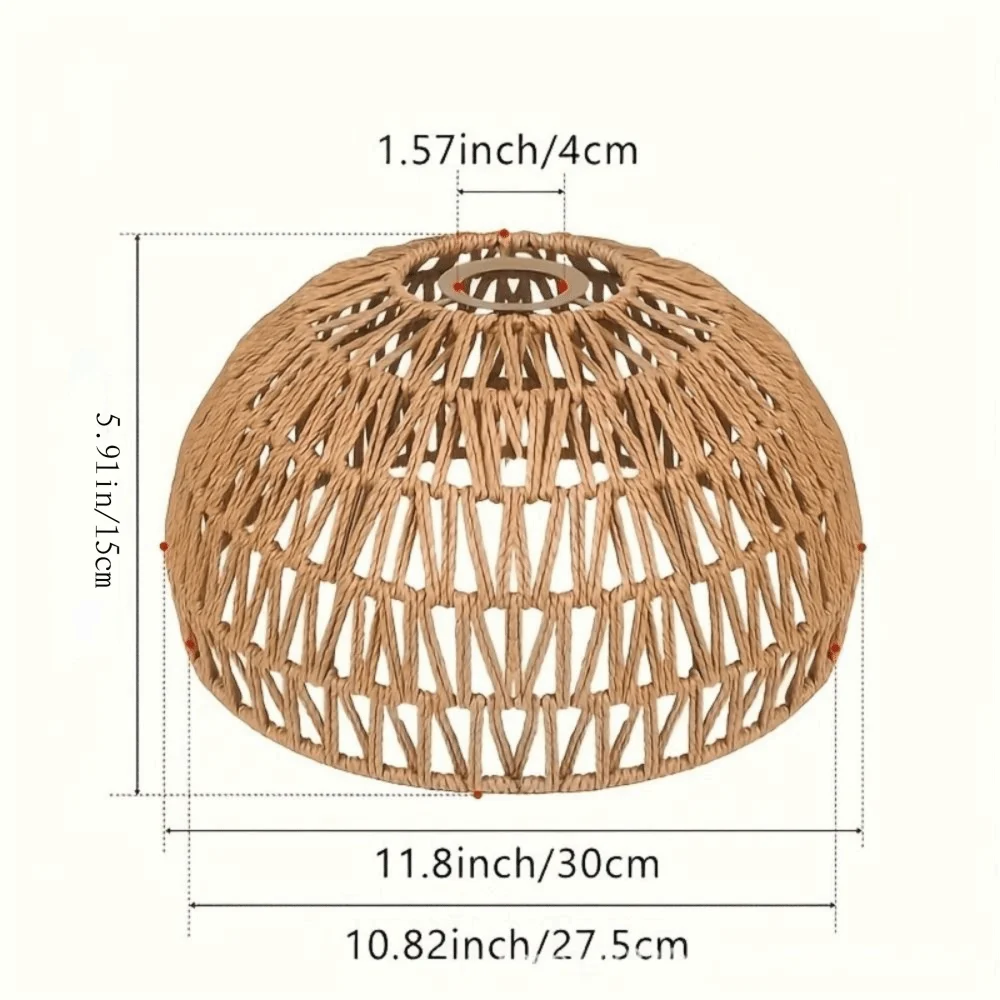 abat jour tressé vintage led naturel beige chambre opalescent artisanal suspension