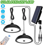 lampe suspendue solaire noire moderne ip65 led télécommande facileextérieur