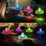 lumière solaire jardin fibre lumineuse violet vert bleu moderne original autonomie ip65 led