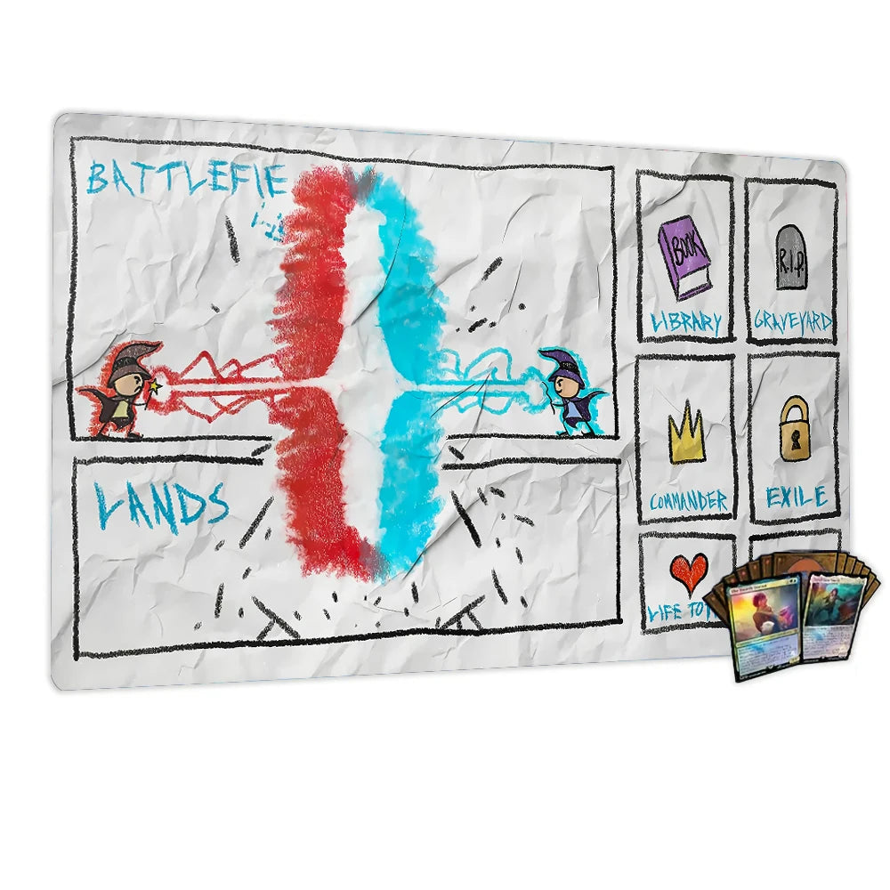 tapis jeu dessin animé non glissant blanc rouge bleu noir waterproof