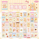 autocollants kawaii ours mignons rose beige blanc diy scrapbooking cartes postales
