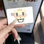 autocollants cartes bancaires dessin animé mignon personnages adhésifs réutilisables imperméables classiques féminins