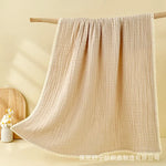 couverture bébé coton douce moderne plissée opaque beige gris vert blanc rose
