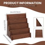présentoir bois quatre niveaux moderne support cartes visite brochures salons artisanat retail echangiste écologique